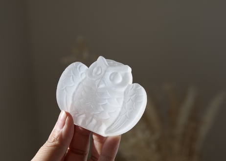 【雪の精】セレナイト ふくろう