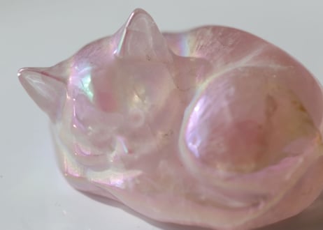 【守り猫】エンジェルオーラ ローズクォーツ 猫
