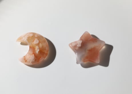 【ゆるんでいく】チェリーブロッサムアゲート 月と星 A