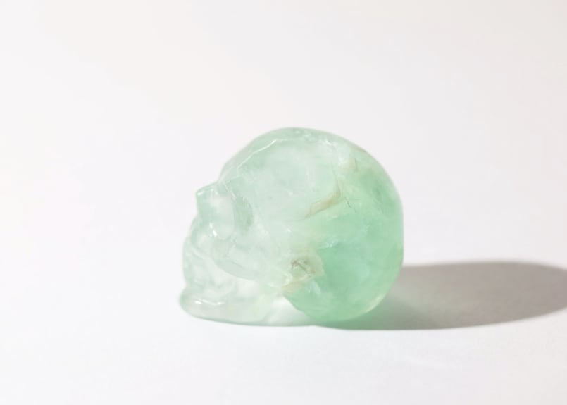 癒やしの道標】ハイクオリティ グリーンフローライト スカル | Y.S.Y24