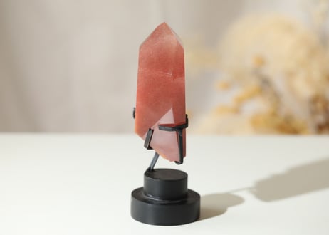 技封入❣️【宇宙意識と接続する】ゴイアス州産 ピンクルチルクォーツ 台座付き【スーパーレア】　※イベントクーポン使用不可