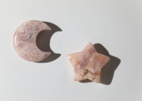 【お菓子の国で】チェリーブロッサムアゲート 月と星 B