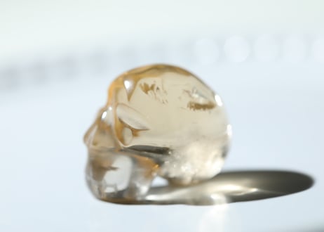 【軽やかに楽しむ】虹入り ナチュラルシトリン スカル