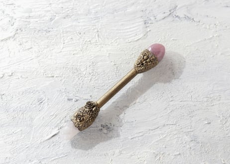【J.U.rinne】〈Juriの妖精からのリーディングメッセージ付き〉パープルローズクォーツとルナローズのプットと薔薇のワンド