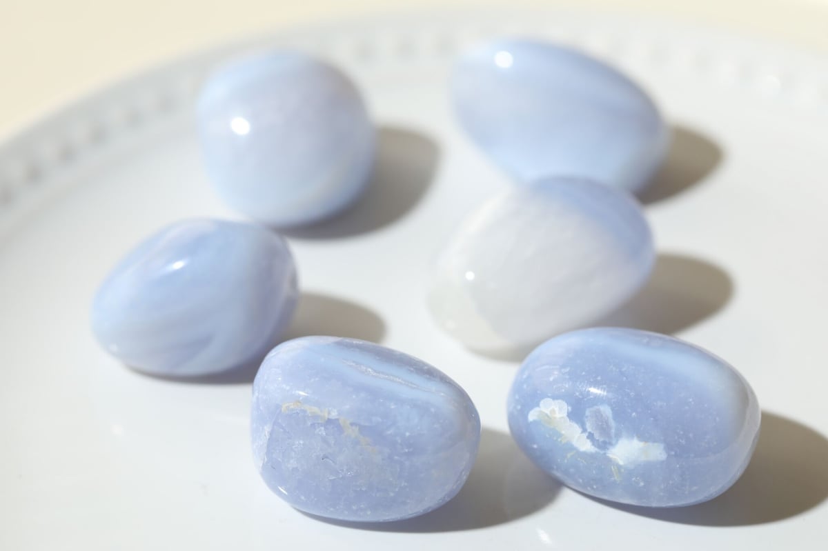 ブルーレースアゲート タンブル（6個セット