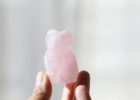 【カルマ解放のシッティ入り】ローズクォーツ ねこ
