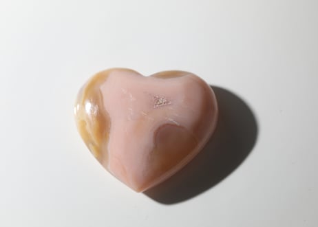 【花のような想い】ピンクチェリーブロッサムアゲート ハート