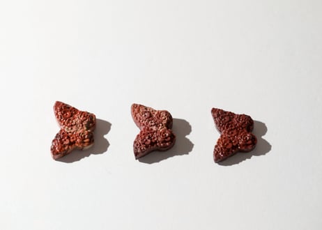 【CHAOSCLEARING カオス解消（自分を超えて成長する）シジル封入 オリジナルカード付き❣️】ムーカイトジャスパーの小さなフラワーバタフライ（1匹） ※イベントクーポン使用不可