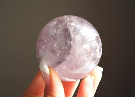 【融合】虹入り トリコロール 水晶 スフィア