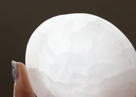 【希望のお茶碗】セレナイトの器（L）足付き