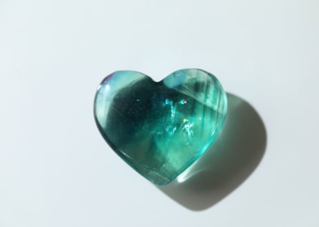 【Hawaii】虹入りフローライト ハート