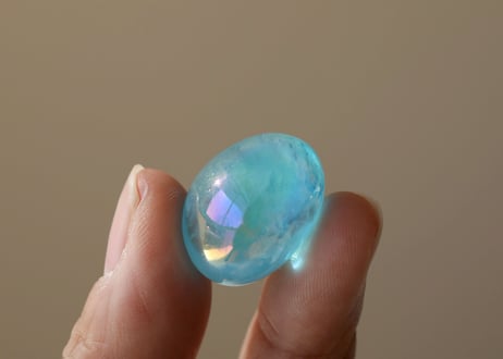 【地球の美しさ】アクアオーラクォーツ タンブルS（6個セット）