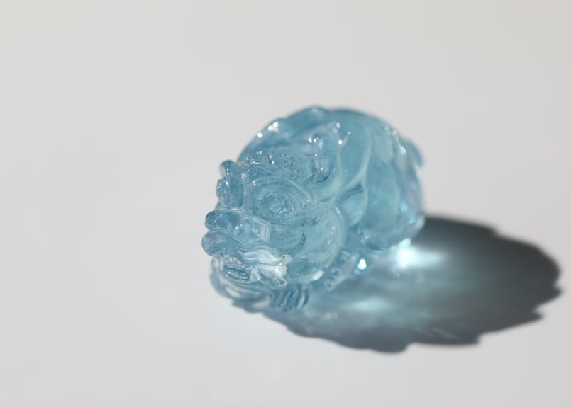 ＊くーぽー様 水入り瑪瑙ロングイ ご予約品 金龍、金運の器が広がる技入り！】ハイクオリティ アクアマリン