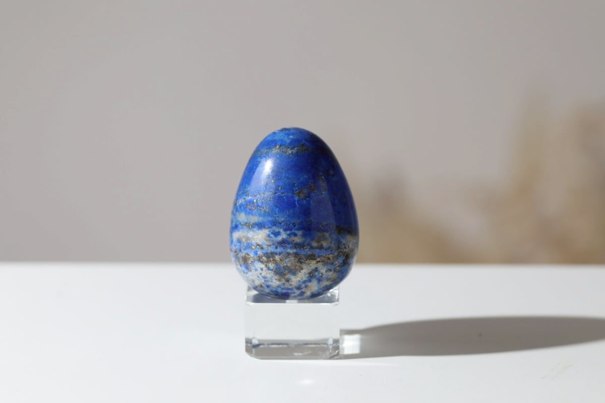 神聖なアイディア】ラピスラズリ たまご 台座付き | Y.S.Y24