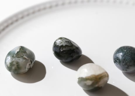 【勇気をあなたに】モスアゲート タンブル（6個セット）