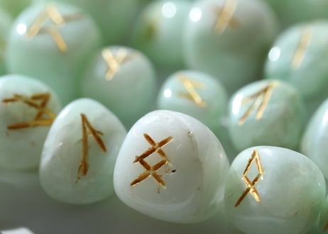 【優美なヒント】アマゾナイト ルーンセット