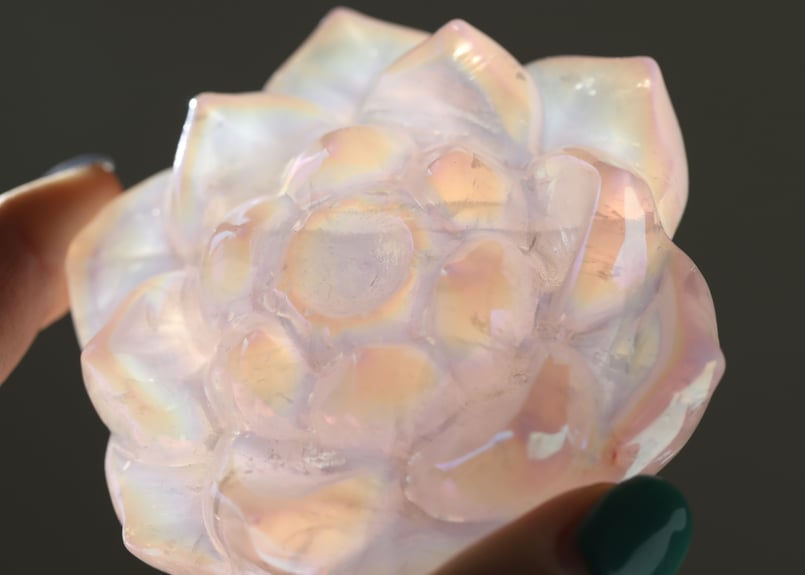 mystic energy】エンジェルオーラローズクォーツの蓮の花 | Y.S.Y24