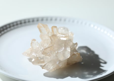 【悟りとともに】ゼコデソーザ産 虹入り ゴールデンクォーツ ダブルターミネーテッドクラスター