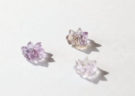 【愛を伝えたい】アメトリンとアメジストの花（3個セット）