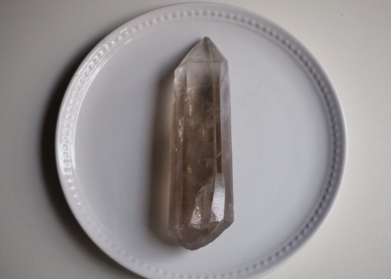 宇宙へ】虹入り スモーキーレムリアンシード ダブルターミネーテッド