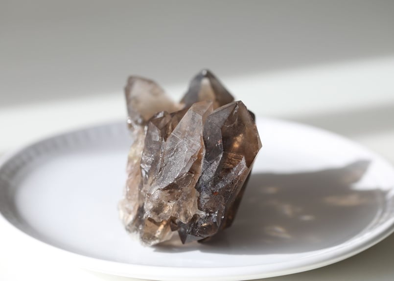 奇跡】虹入り ゴールドルチルスモーキークォーツ ダブルターミネー