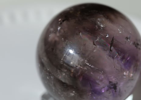【幻】虹入り トリコロール 水晶 スフィア