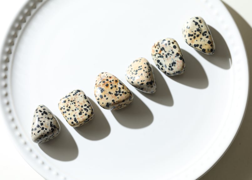 オシャレしたい気分】ダルメシアンジャスパー タンブル (6個セット