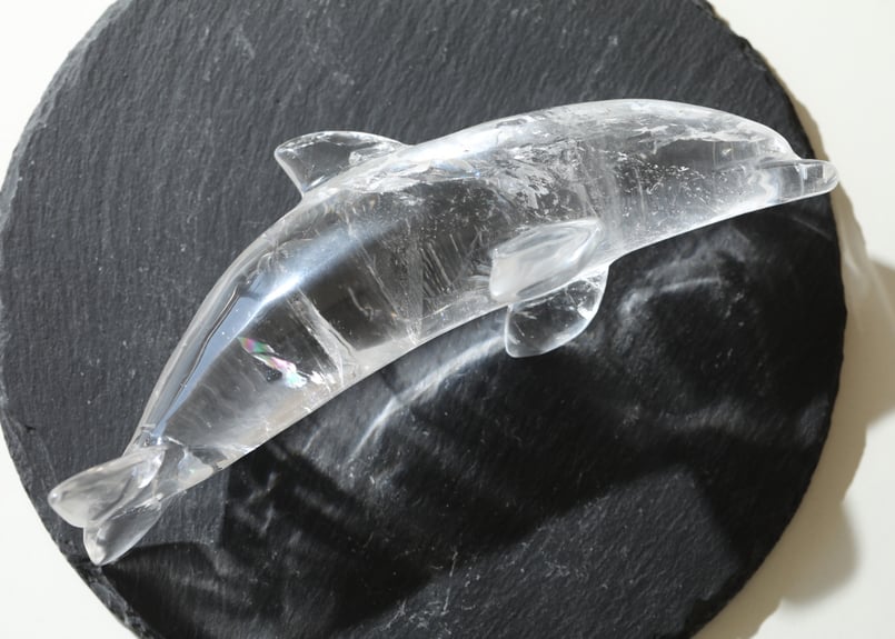 deep cleansing】虹入り レムリアンクォーツ イルカ | Y.S.Y24