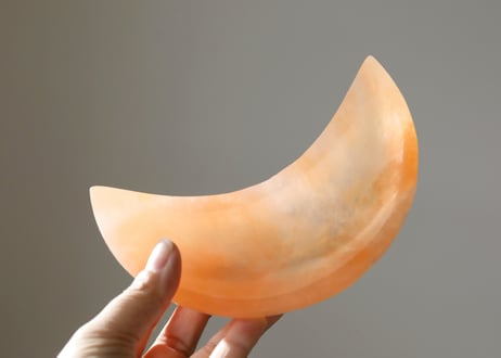 葉月ゆうによる技封入❣️【お金の器を広げる】オレンジセレナイト 月の器 ※イベントクーポン使用不可