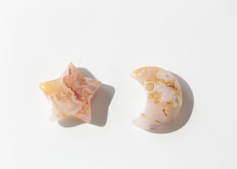 【個性】チェリーブロッサムアゲート 星と月