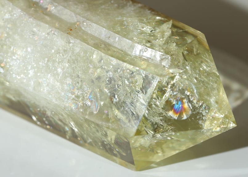 Special healing】虹入り ナチュラルシトリン ポイント | Y.S.Y24