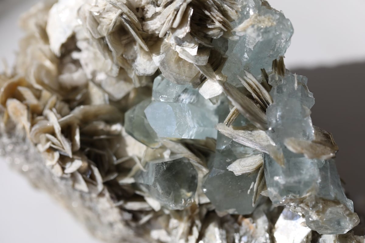 アクアマリン　347g マイカ　雲母 アクアマリン347g マイカ雲母