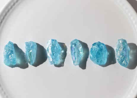 【海のさざめき】アクアオーラクォーツ（6個セット）
