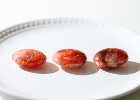 【勇気を後押しする】ヘマタイトインクォーツ タンブル（3個セット）