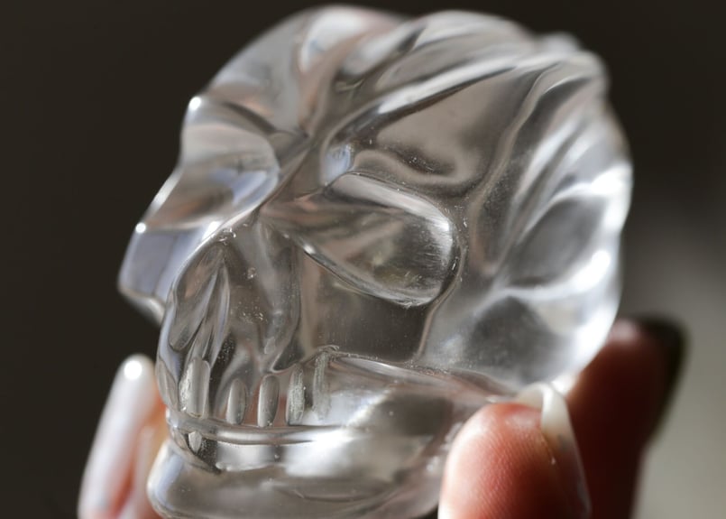 今を超える】ミナスジェライス州産 クリアクォーツ トラベラースカル