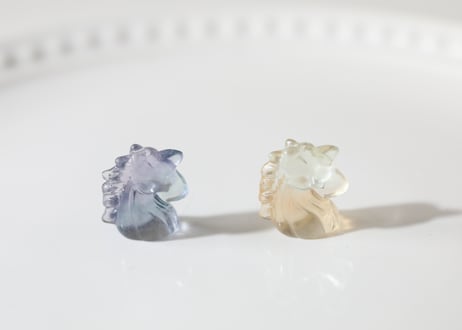 【楽しいアイデア】ブルーフローライト＆イエローフローライト ミニミニユニコーンセット