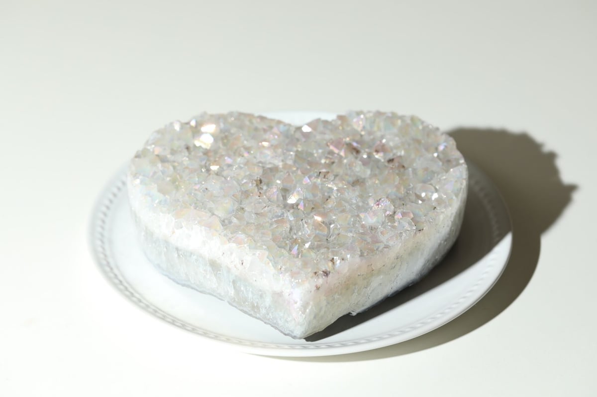 想いを伝える】エンジェルオーラ ホワイトアメジスト ハートクラスター
