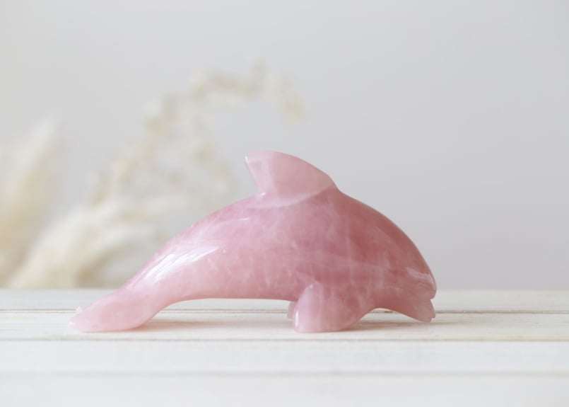 慈愛のイルカ】ローズクォーツ イルカ | Y.S.Y24