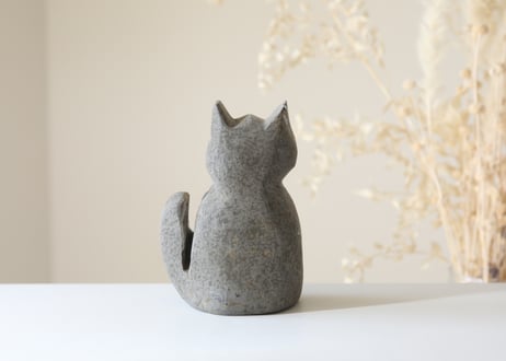 【星降る夜を見ていた】グレーアメジスト クラスター ねこ