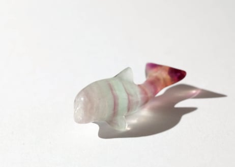 技封入❣️【美しくなる/ストレスデトックス/呼吸が深くなり瞑想的に生きる】フローライト イルカ ※イベントクーポン使用不可