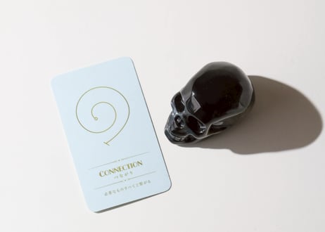 【CONNECTION つながり（必要なものすべてと繋がる） シジル封入 オリジナルカード付き❣️】ゴールドシーンオブシディアン スカル ※イベントクーポン使用不可