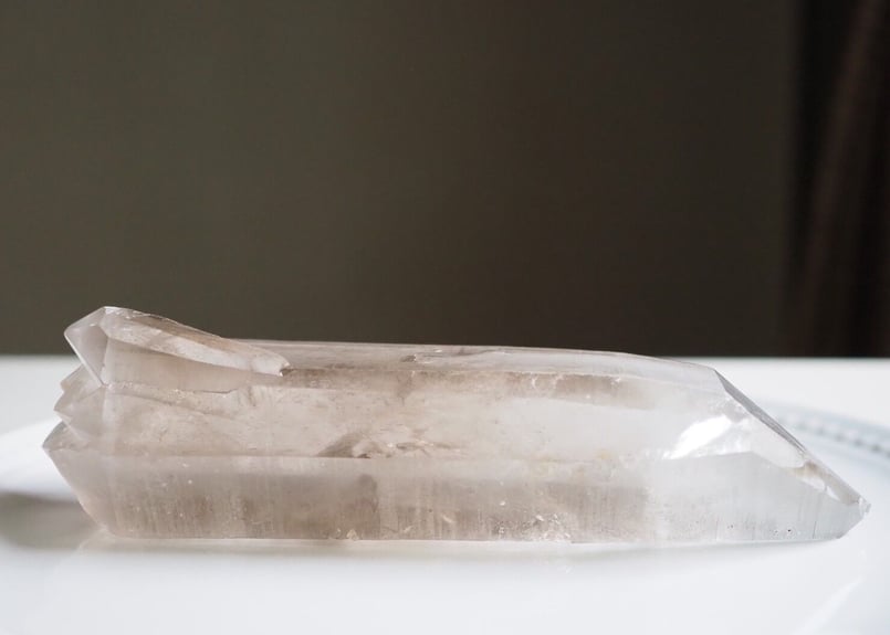 宇宙へ】虹入り スモーキーレムリアンシード ダブルターミネーテッド