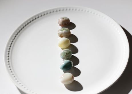 ブルーチェリーブロッサムアゲート タンブル（6個セット)【春を待つ】