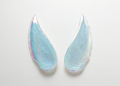 エドワード淺井さんによる技入り❣️【青天井に夢が叶う/青天井に成功に導く】エンジェルオーラ クリアクォーツ 天使の羽 台座付き ※イベントクーポン使用不可