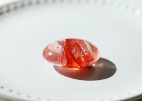 【約束】虹入り ハイクオリティ ヘマタイトインクォーツ タンブル
