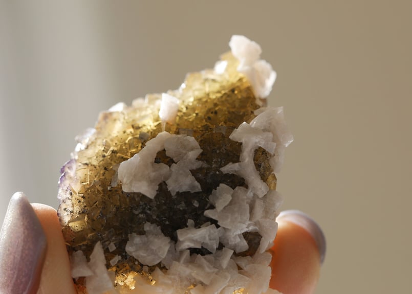 164 イリノイ ブルーフローライト カルサイト共生 164 イリノイ ブルーフローライト カルサイト共生