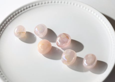 【天使が微笑む】エンジェルオーラ ローズクォーツ タンブル（6個セット）