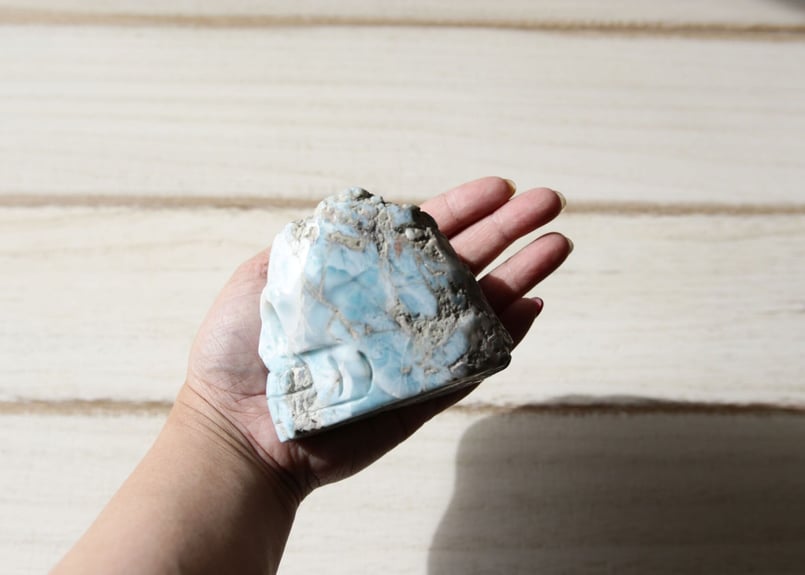 ドミニカ共和国産 ラリマー スカル 【ひょうきんな大賢者】 | Y.S.Y24