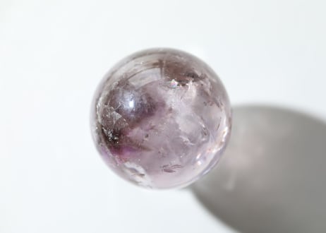 【愛の地球】虹入り トリコロール 水晶 スフィア