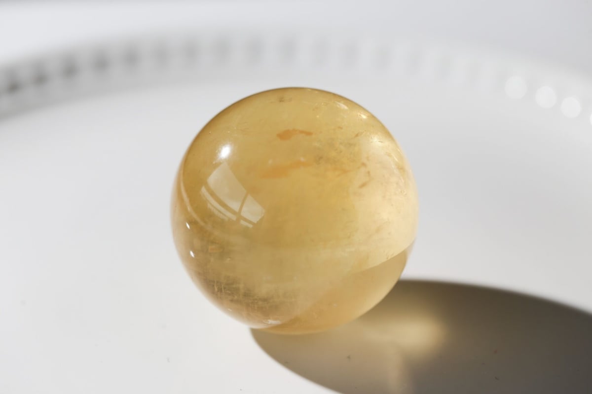 高品質 ゴールデンカルサイトスフィア♡爆虹♡No.2390